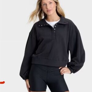 JoyLab Black Quarter-Zip Sweatshirt